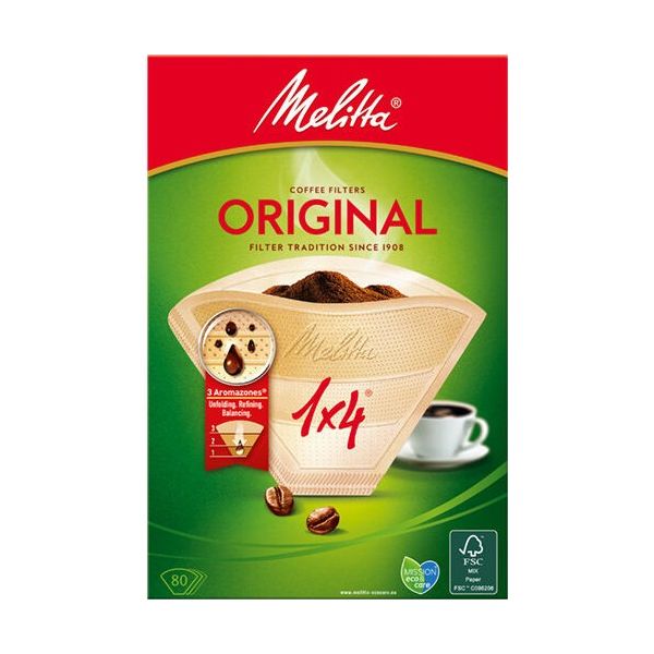 Melitta in microfibra Gourmet 1 X 4 naturbraun 8 X 80st. 