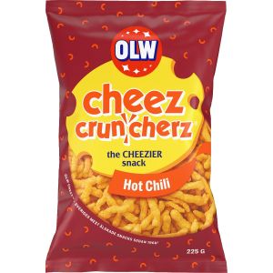 OLW Ostbågar Flamin Hot Cheez Cruncherz - 225 gram