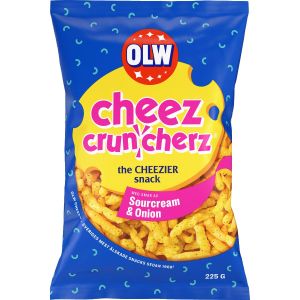 OLW Ostbågar cheez cruncherz Sourcream & Onion - 225 gram