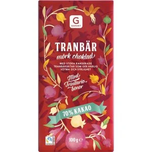 Garant Mörkchoklad Tranbär 70% - 100 G