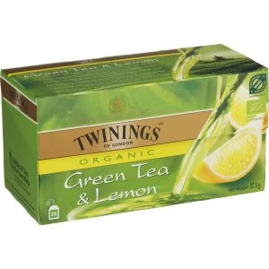 TWININGS GRÖNT TE & CITRON KRAV - 25 pås