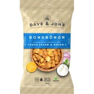 DAVE & JON'S Rostade Bondbönor Sourcream & Onion - 100g
