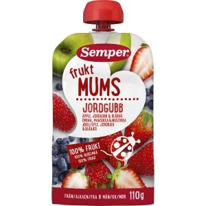 Semper Fruktmums jordgubb 6M - 110g