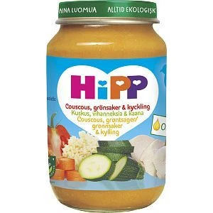 Hipp Couscous, Grönsaker & Kyckling 8m - 190 g