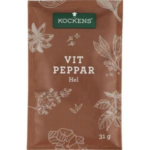 KOCKENS Vitpeppar hel påse - 31g