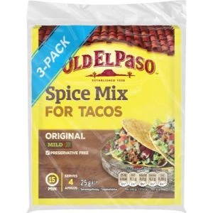 Old El Paso Taco Spice Mix - 3x25g