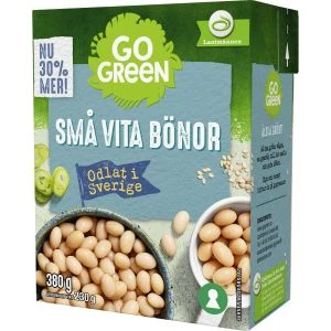 GoGreen Små vita bönor, svenska - 380g