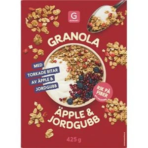 Garant Granola Jordgubb Äpple - 425gr