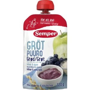 Semper RTE gröt blåbär & äpple - 120g