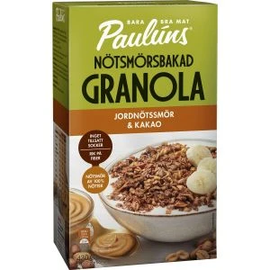 Paulúns Nötsmörsbakad Granola Jordnöt Kakao - 430 g