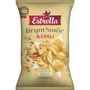 Estrella Brynt smör & Chili Chips - 275 g