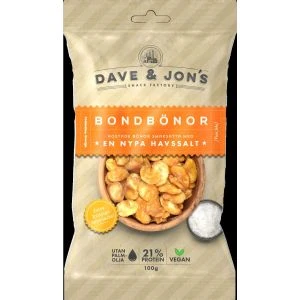 DAVE & JON'S Rostade Bondbönor Havssalt - 100g