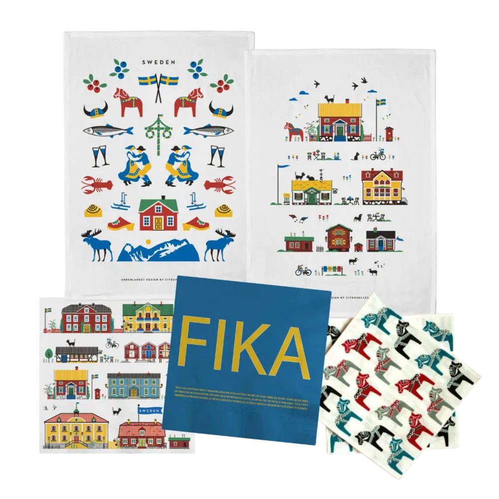 Napkins and kitchen towels from Citronelles
